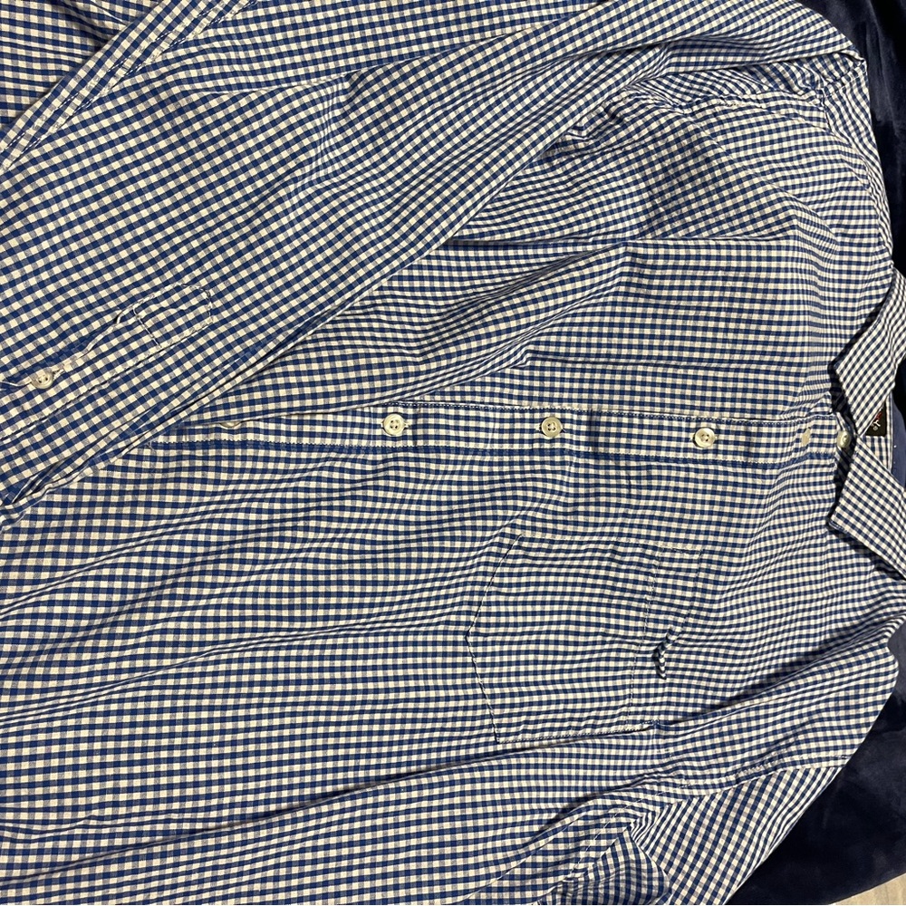 Blue and White Checkered Shirt
